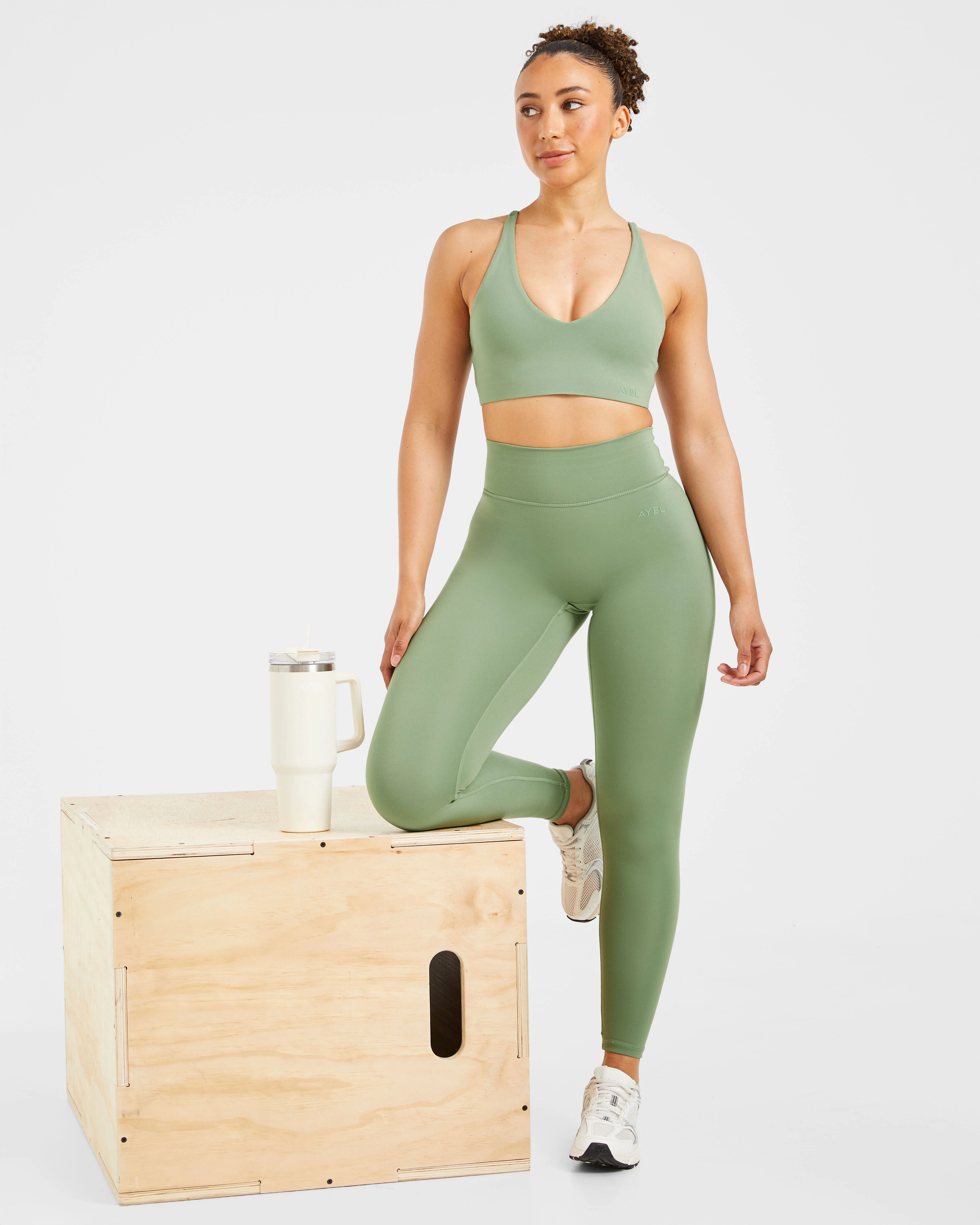 Staple Leggings - Olive Green - Image 7
