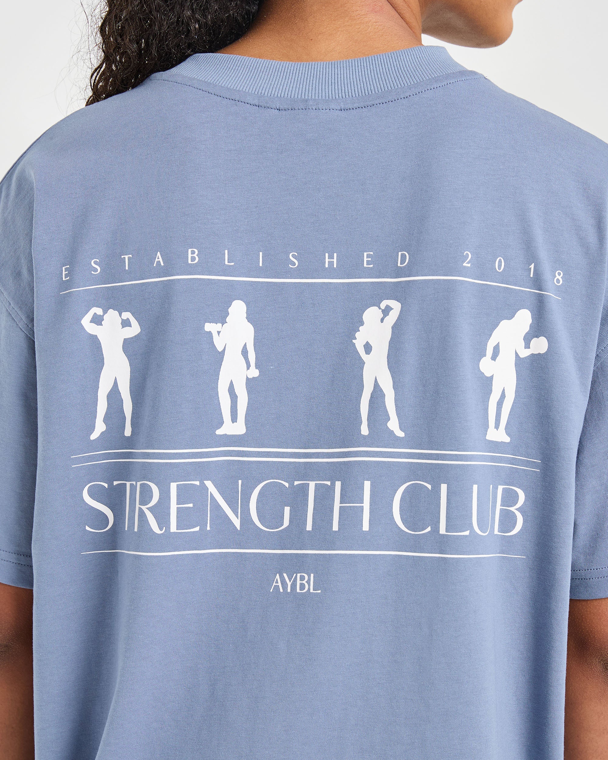 Strength Club Oversized T Shirt - Blue - Image 6