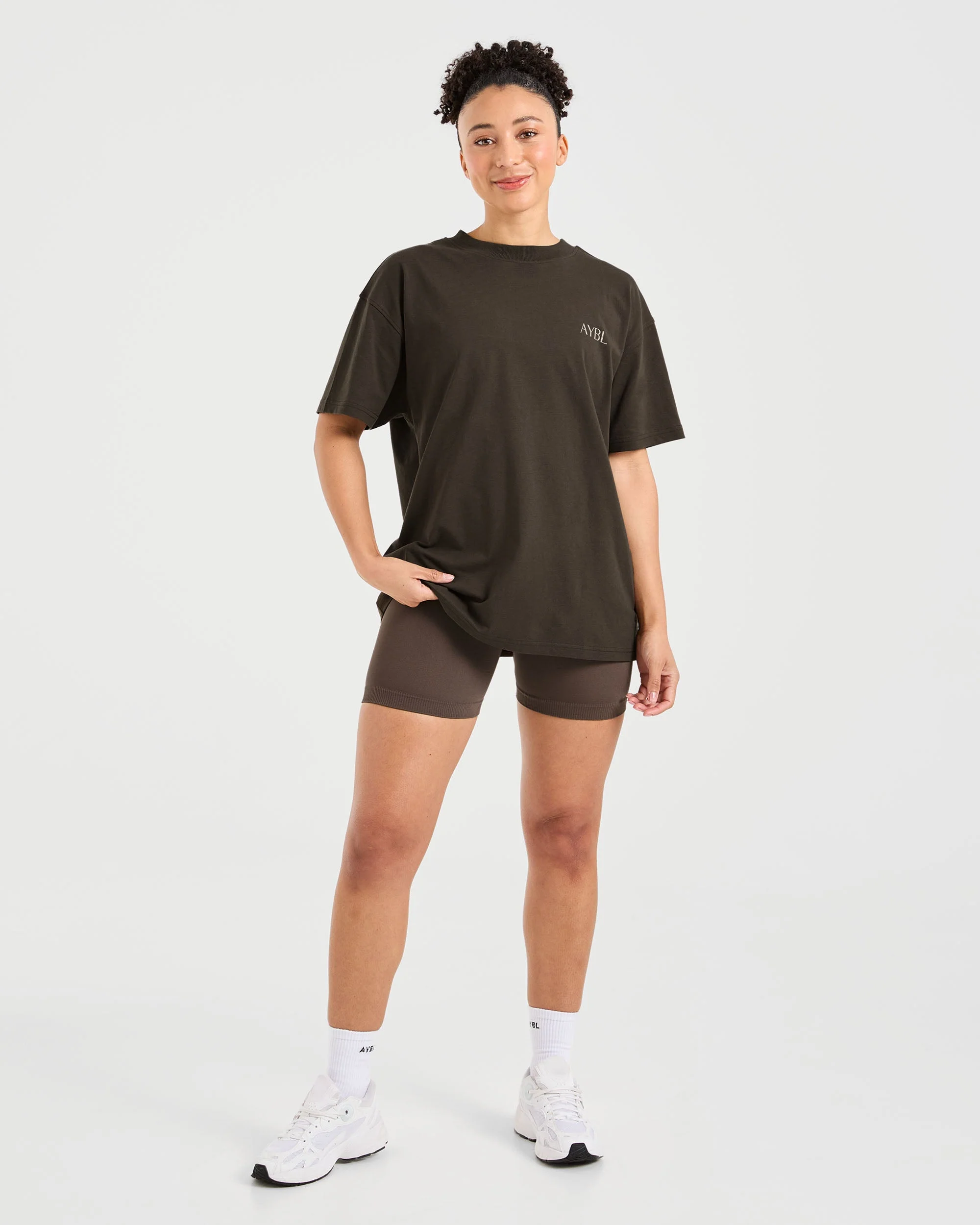 Strength Club Oversized T Shirt - Brown - Image 4