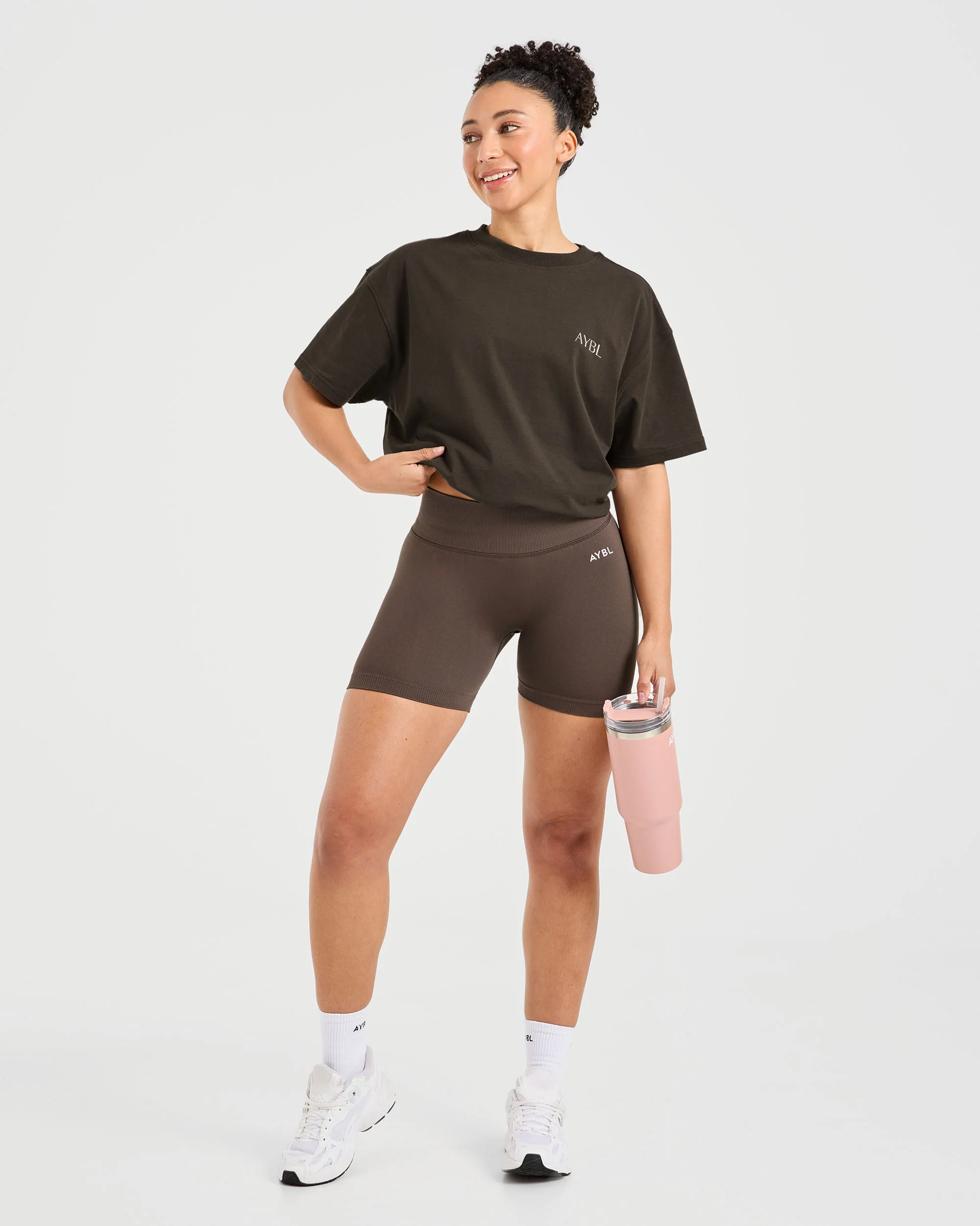 Strength Club Oversized T Shirt - Brown - Image 8