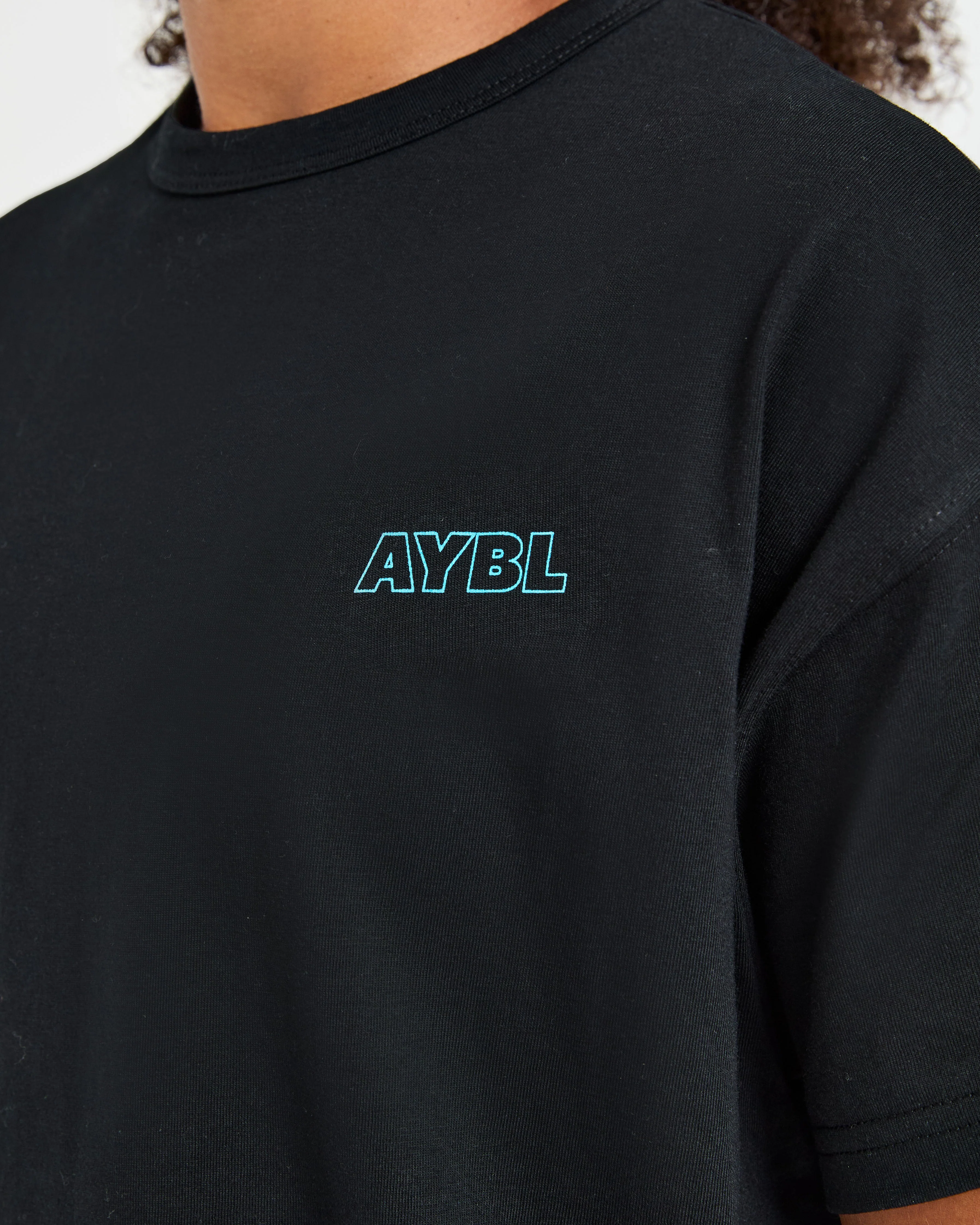 Strength Starts Here Oversized T Shirt - Black/Blue - Image 5