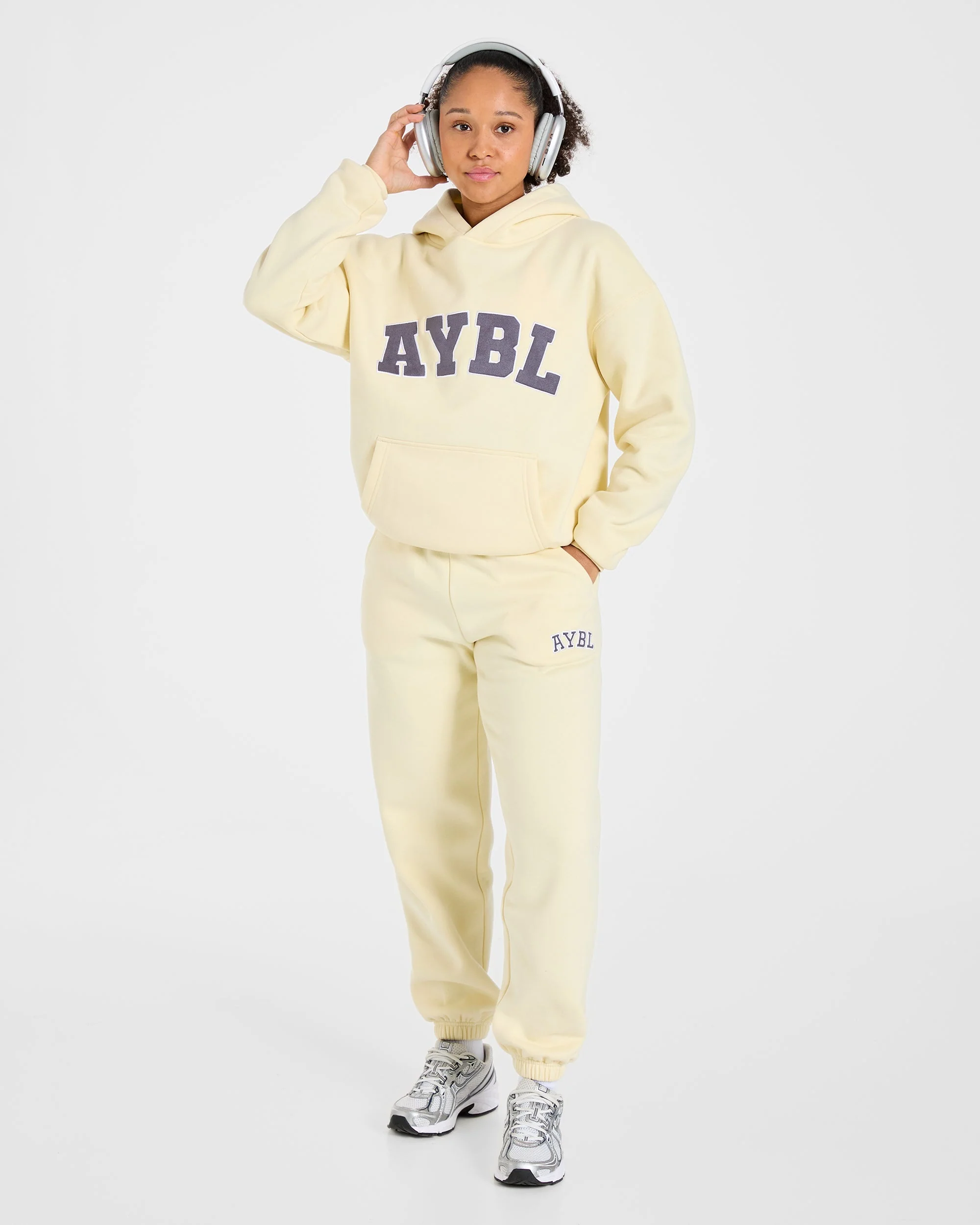 Varsity 2.0 Oversized Joggers - Butter Yellow - Image 7