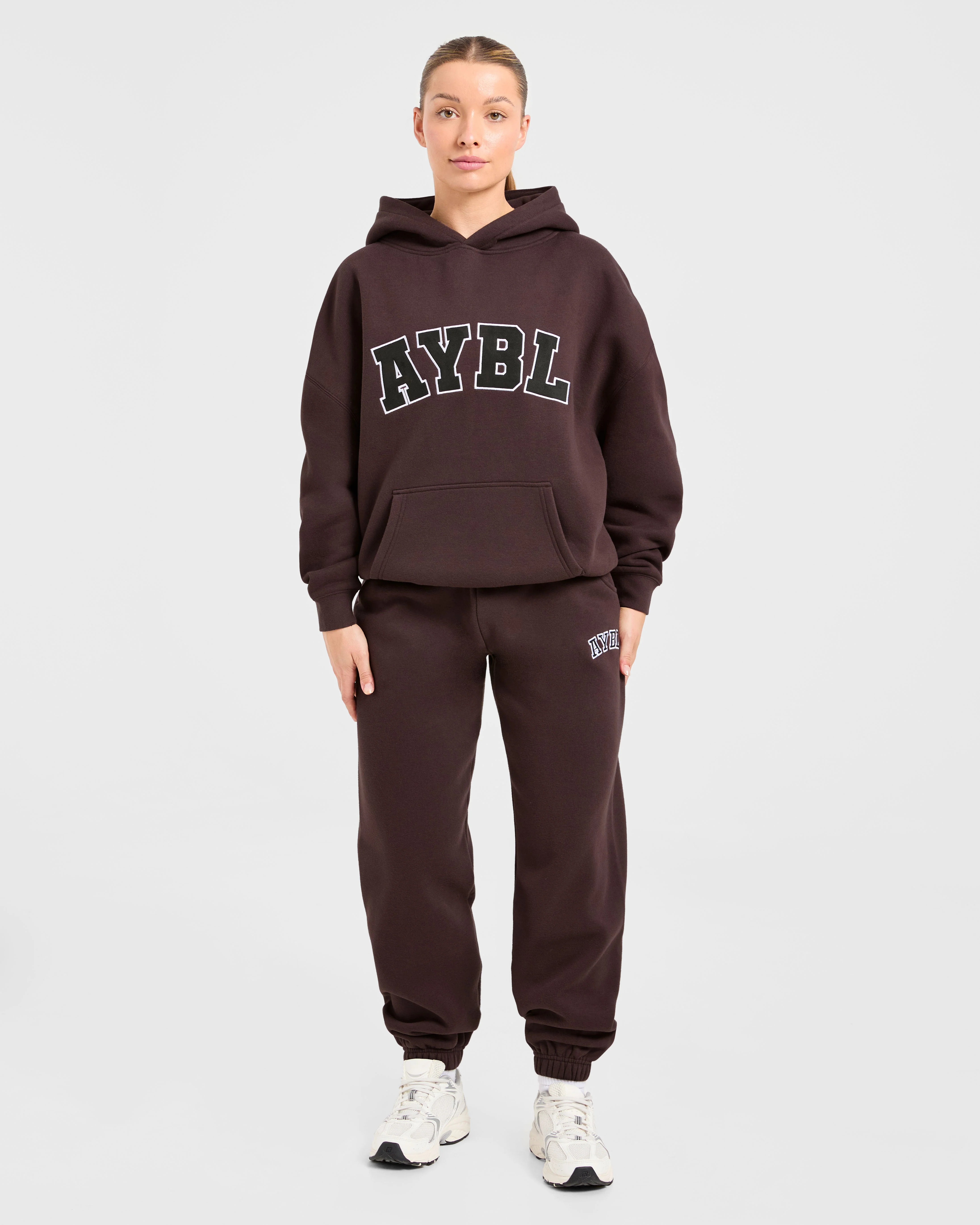 Varsity 2.0 Oversized Joggers - Cocoa Brown - Image 3