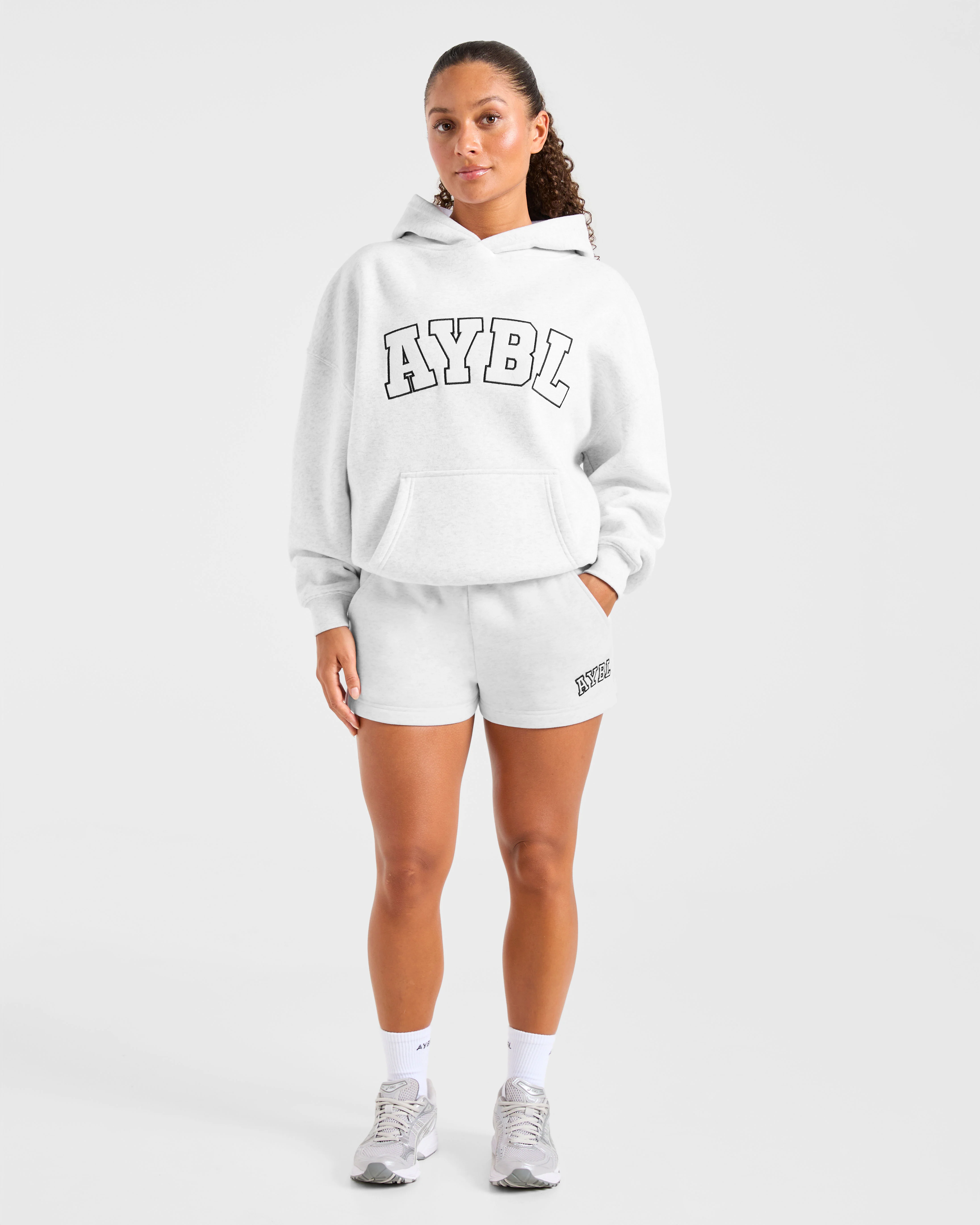 Varsity 2.0 Oversized Shorts - Heather Grey - Image 3