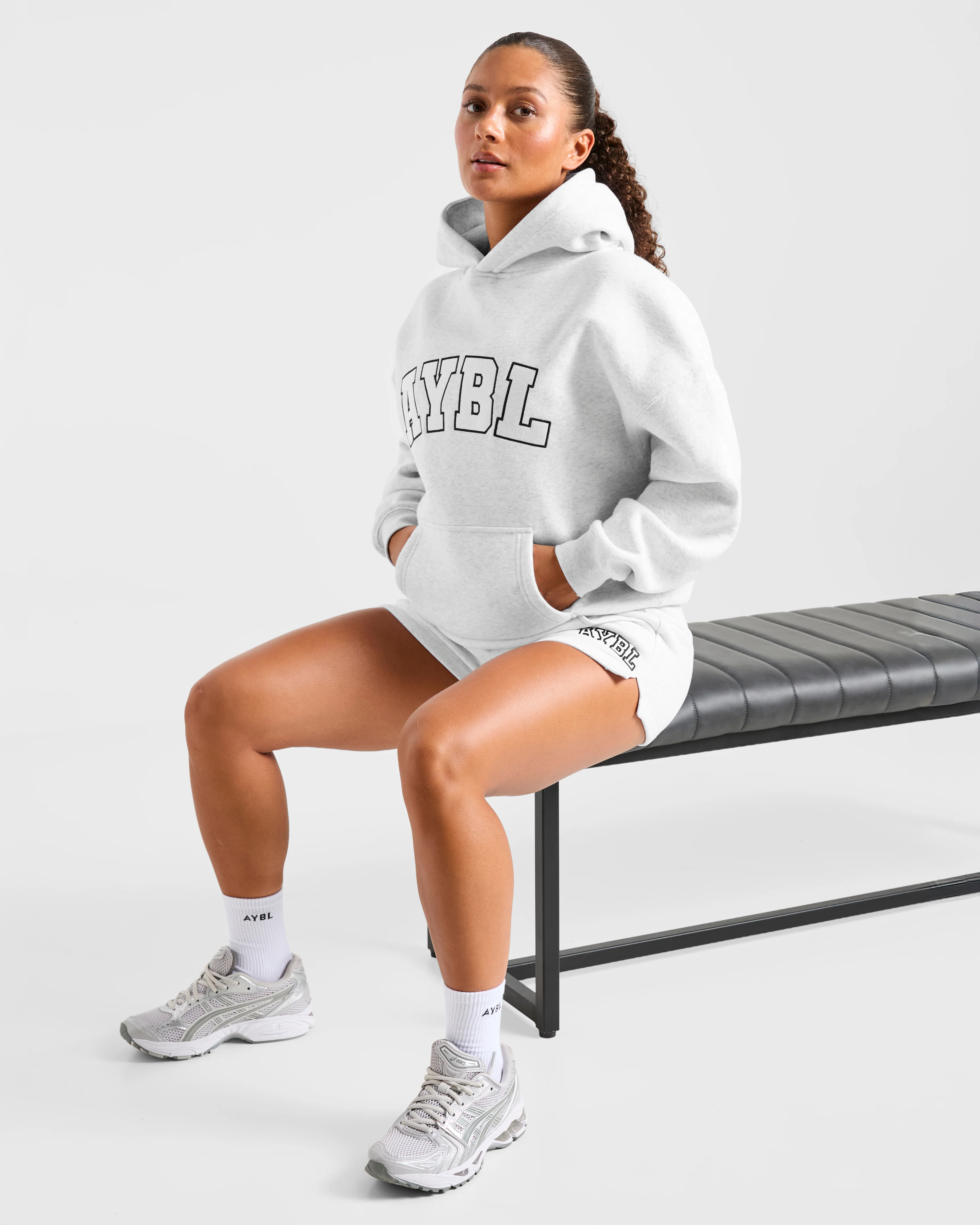Varsity 2.0 Oversized Shorts - Heather Grey - Image 8