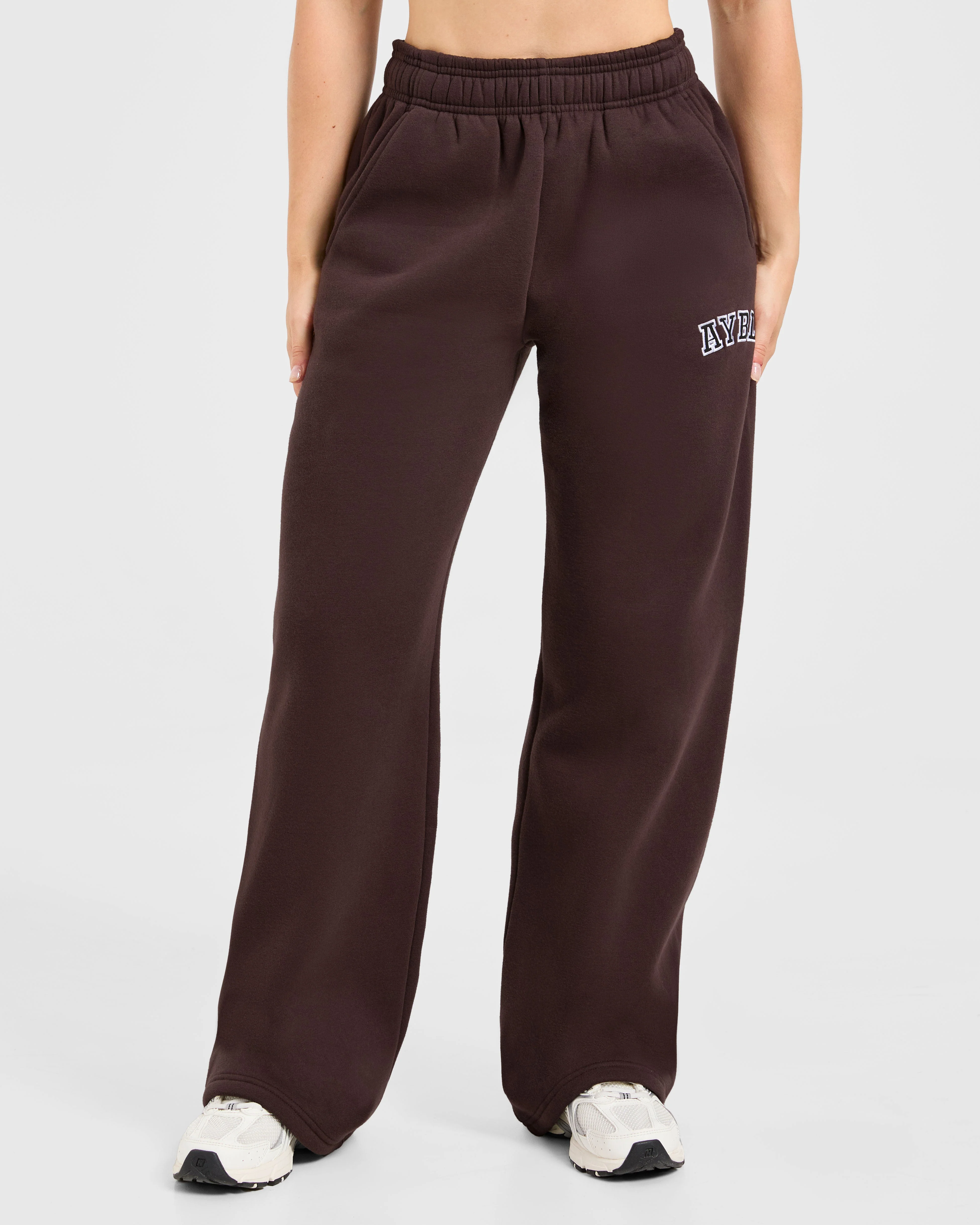 Varsity 2.0 Oversized Straight Leg Joggers - Cocoa Brown