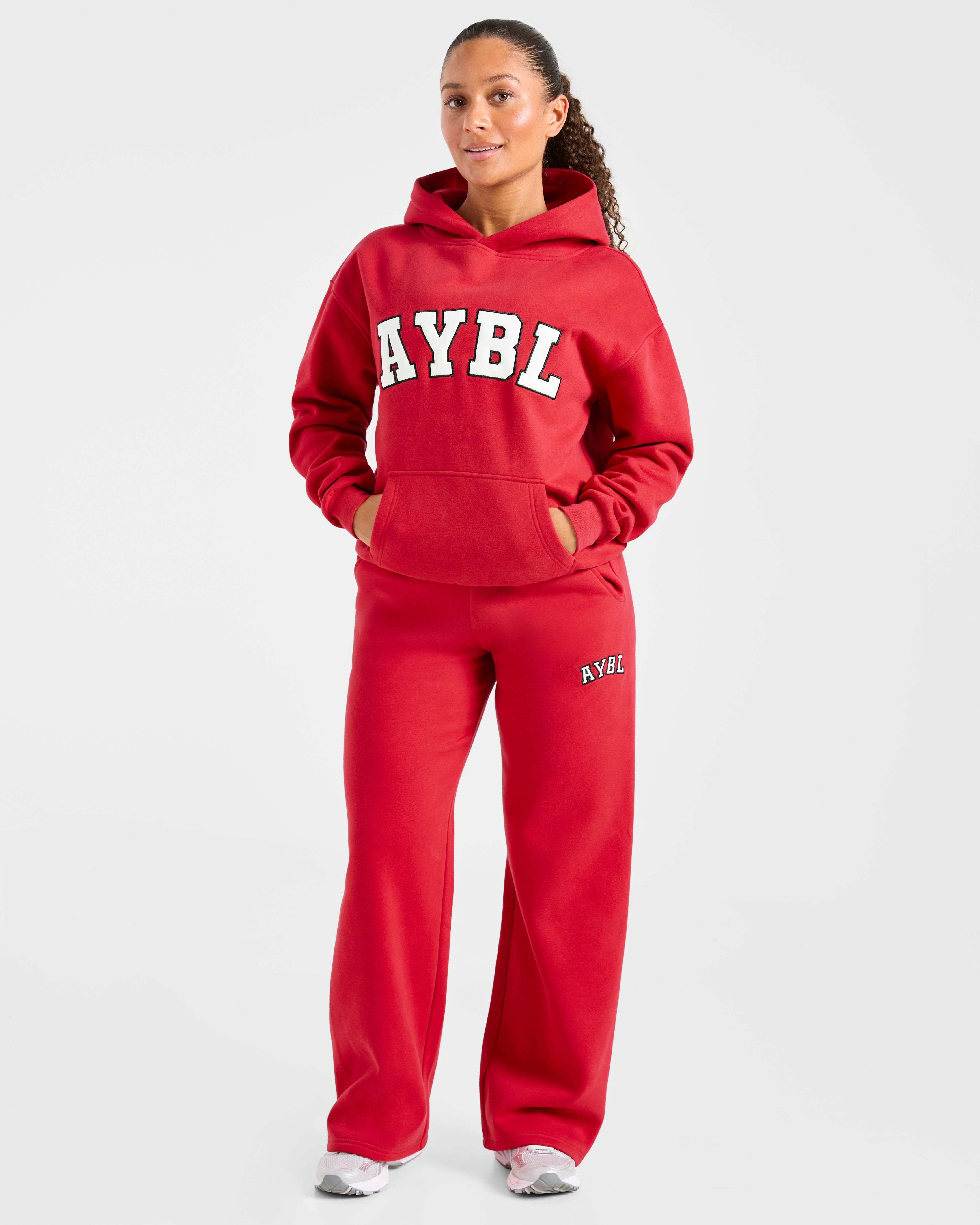 Varsity 2.0 Oversized Straight Leg Joggers - Red - Image 7