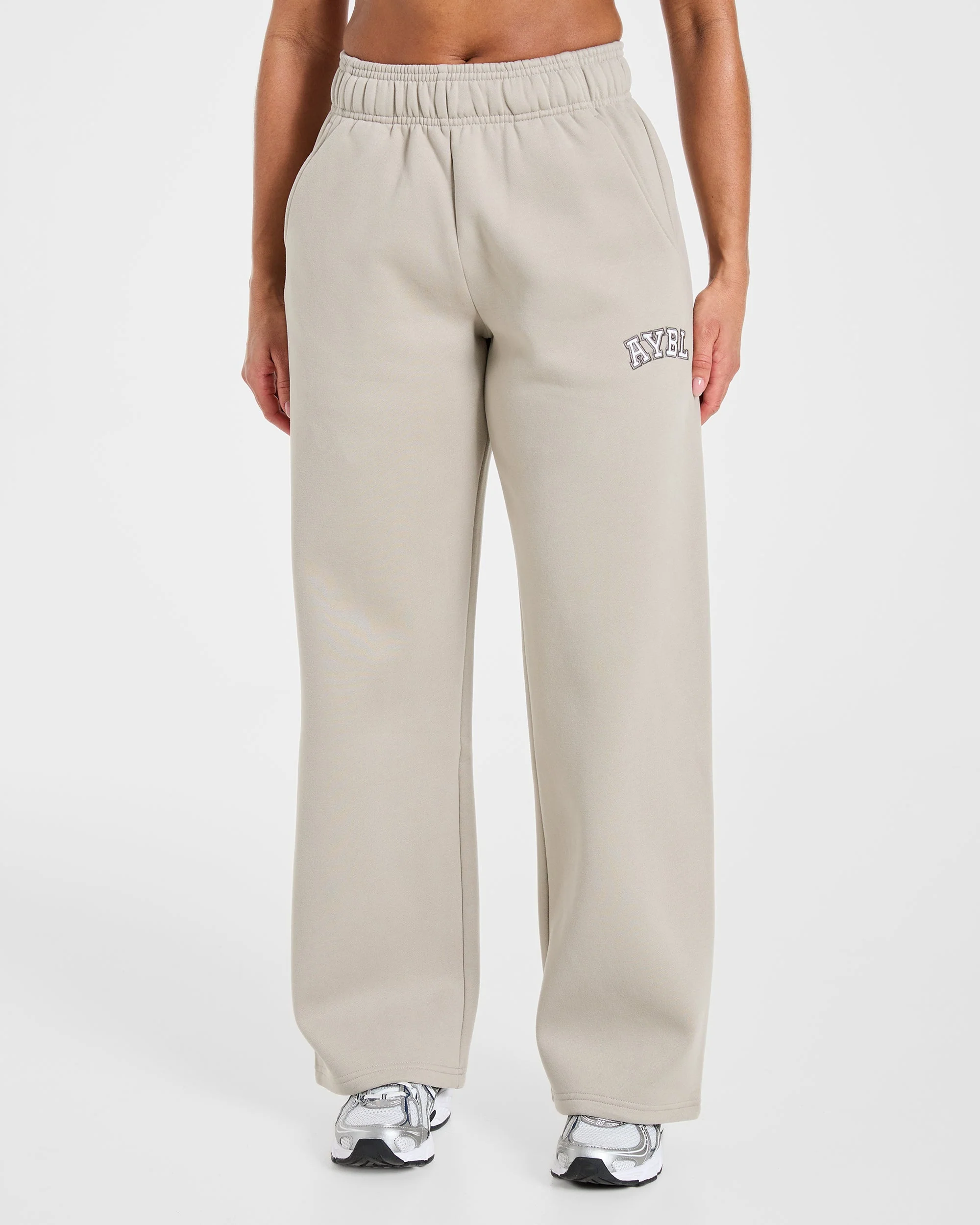 Varsity 2.0 Oversized Straight Leg Joggers - Taupe