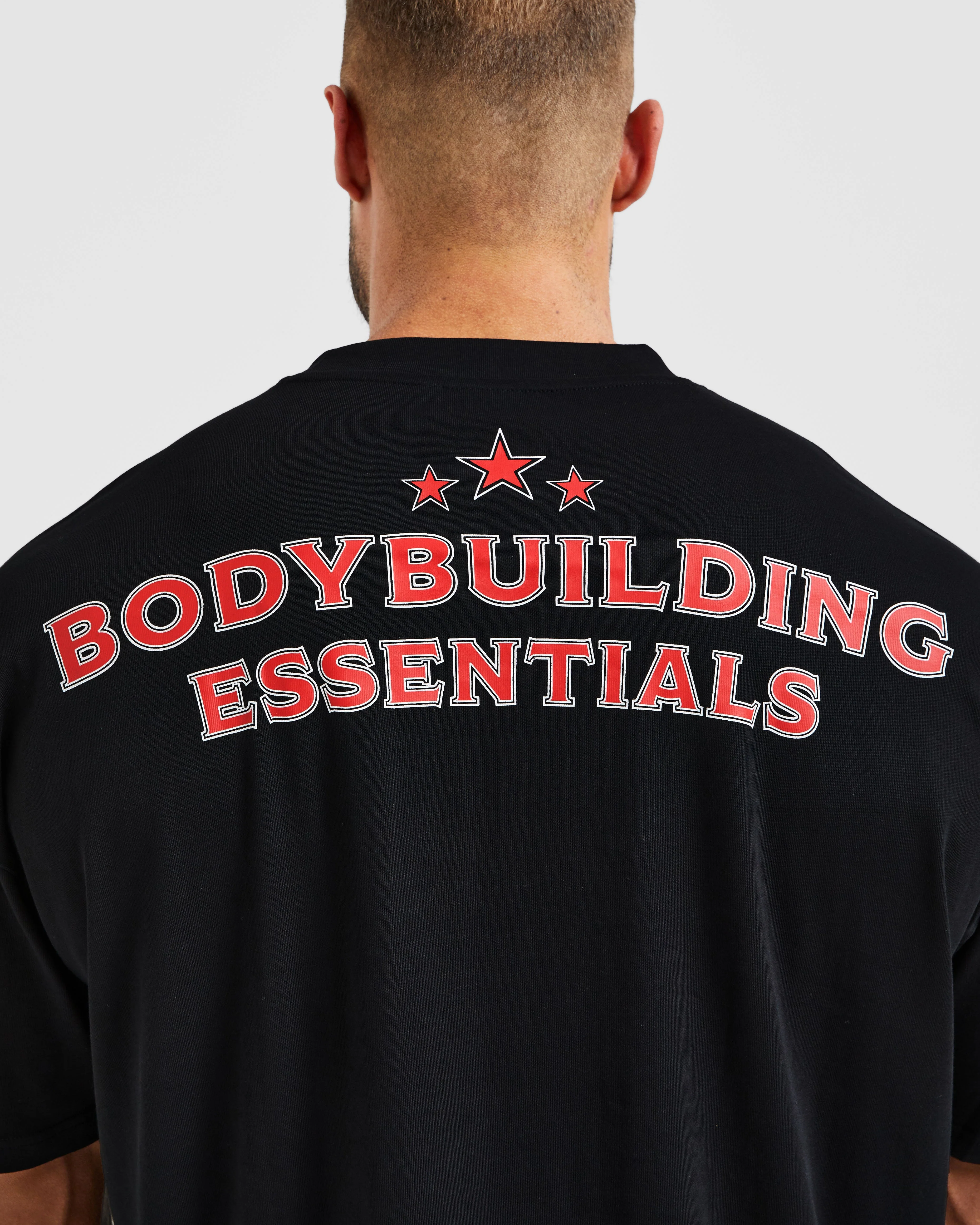 Wesley Vissers X Body Building Essentials Oversized T Shirt - Black/Red - Image 5