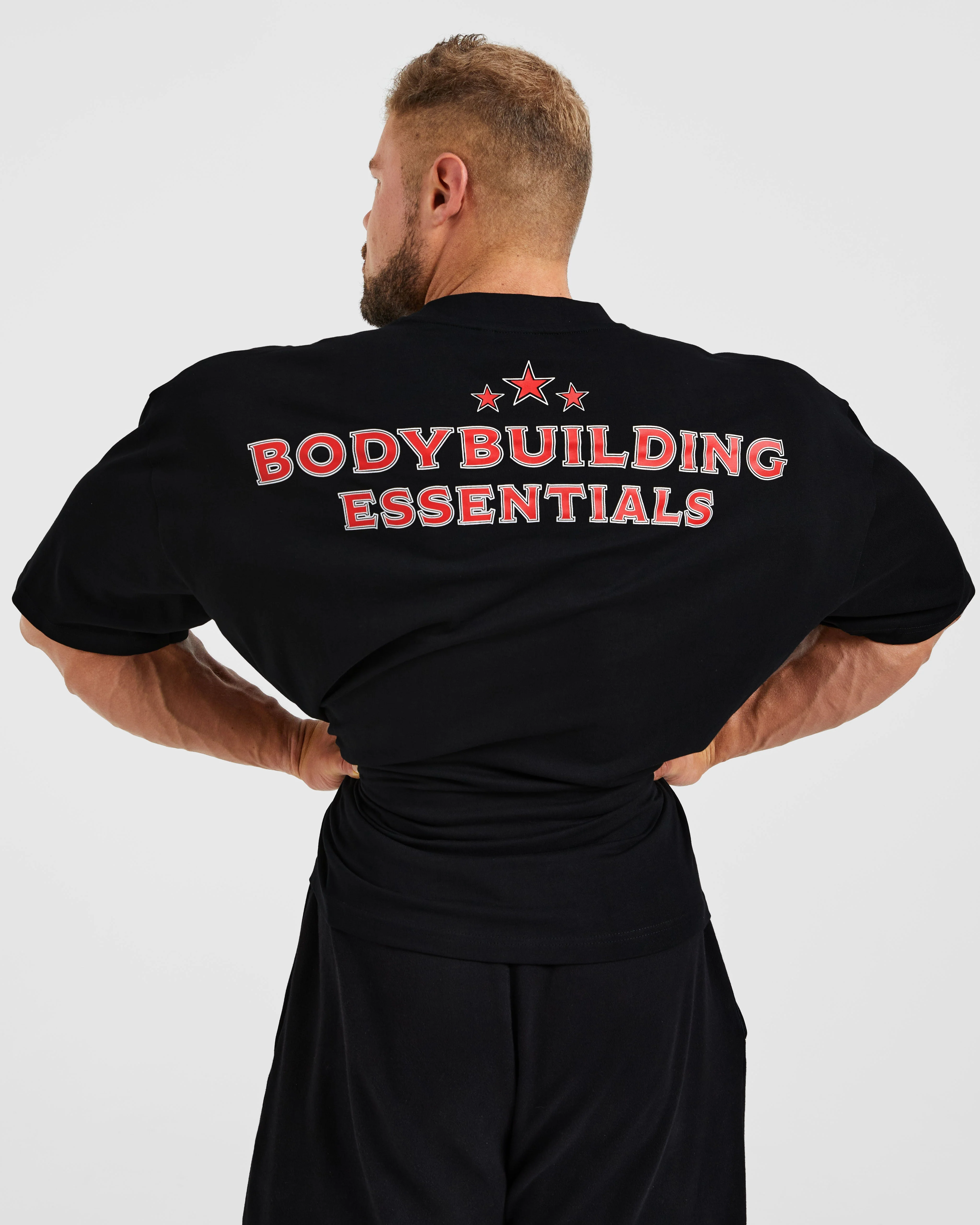 Wesley Vissers X Body Building Essentials Oversized T Shirt - Black/Red - Image 7