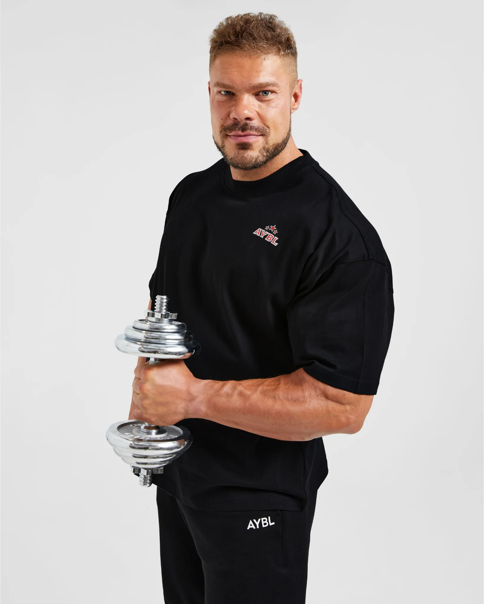 Wesley Vissers X Body Building Essentials Oversized T Shirt - Black/Red - Image 8