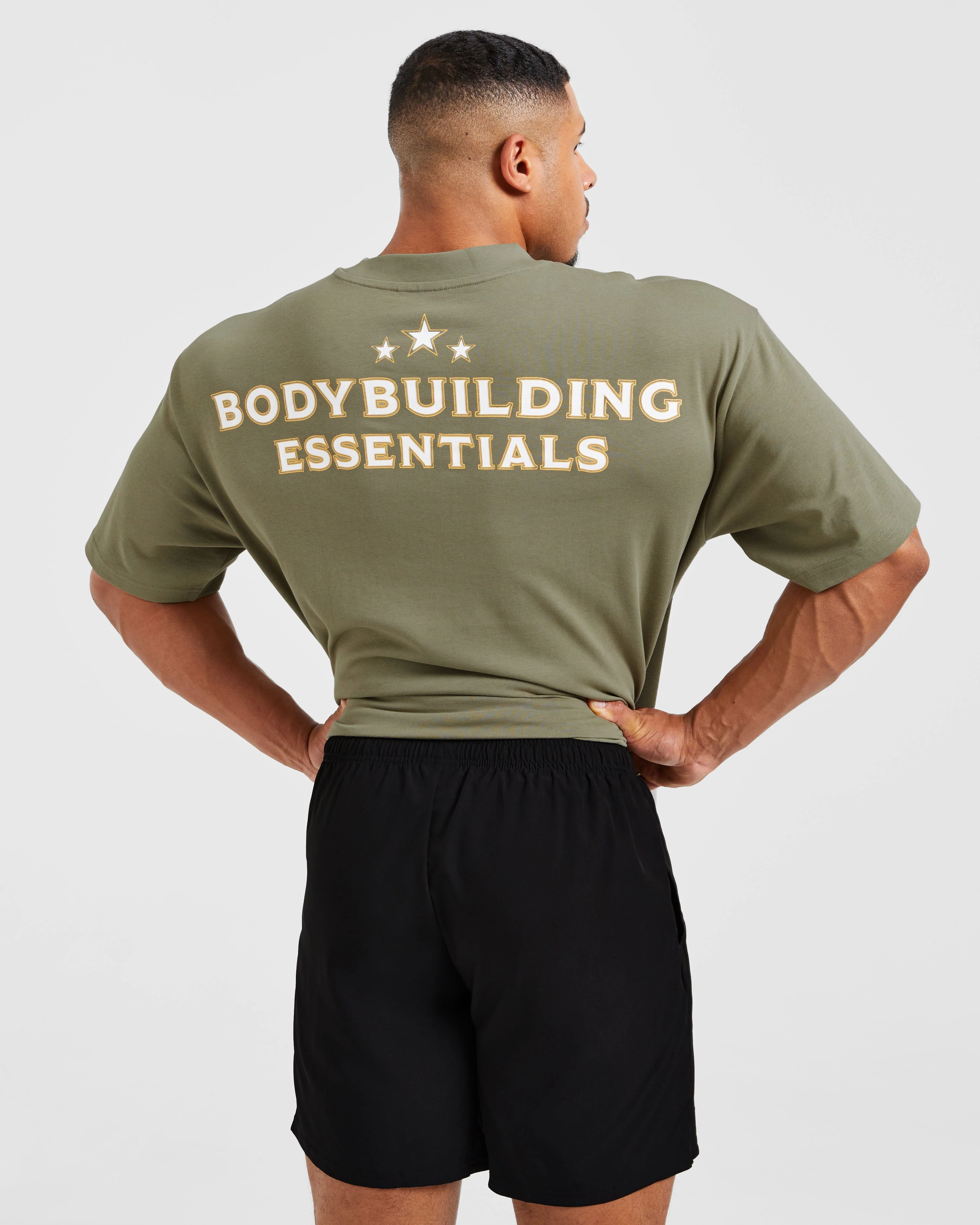 Wesley Vissers X Body Building Essentials Oversized T Shirt - Desert Green - Image 8