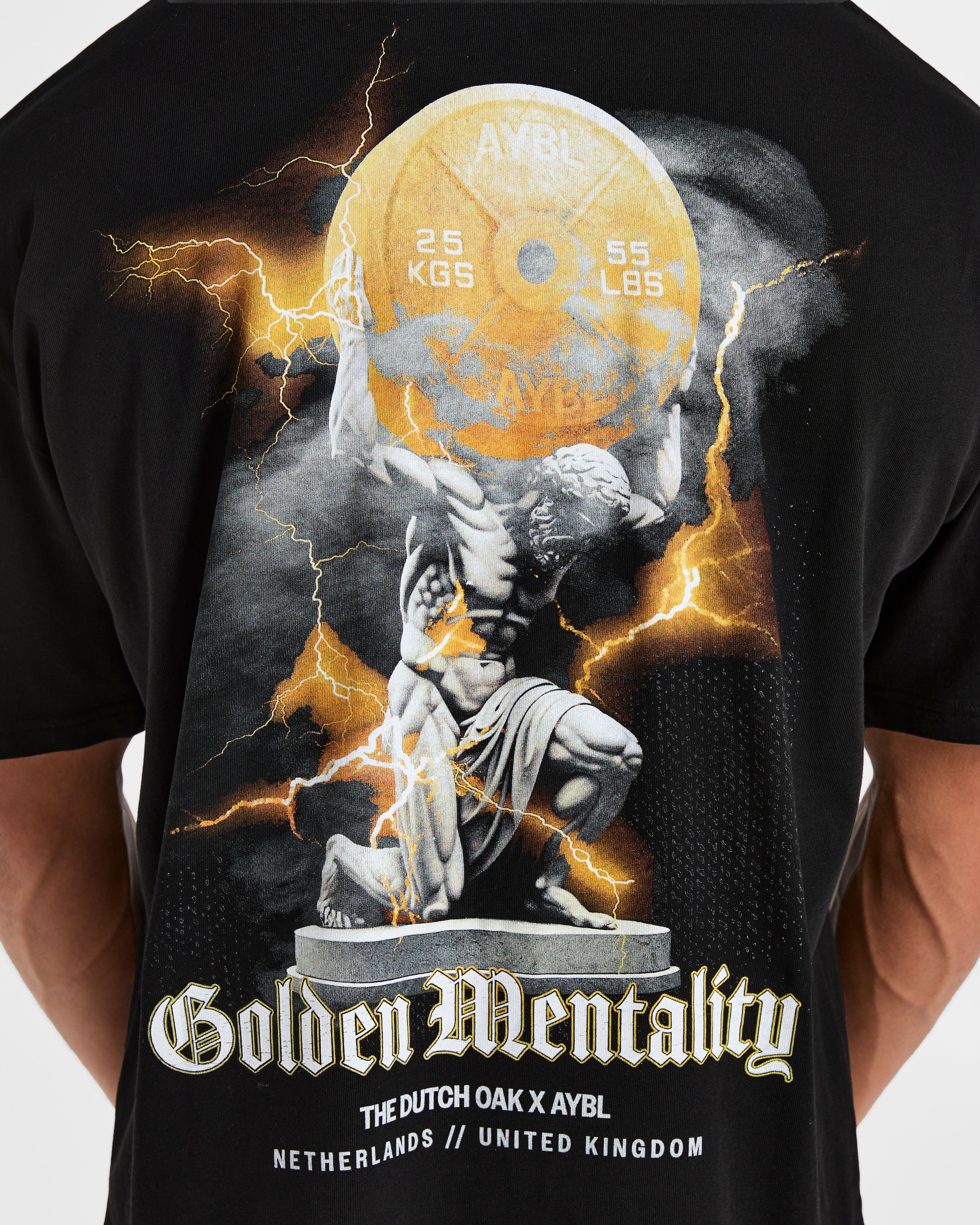 Wesley Vissers x Golden Mentality Oversized T Shirt - Black - Image 5